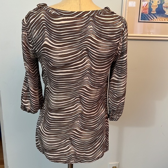 Tory Burch Ruffled Front Blouse size 8 - Picture 5 of 7